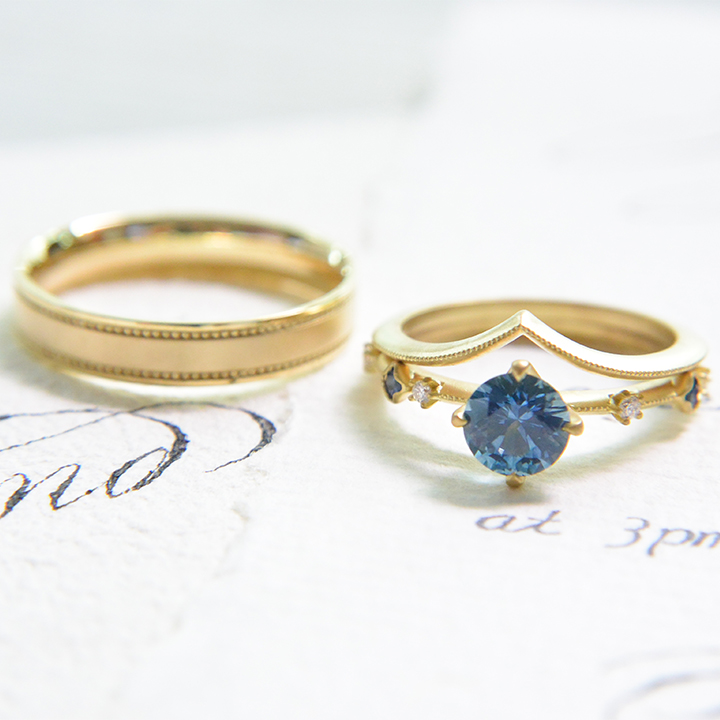 Modern men’s wedding ring_